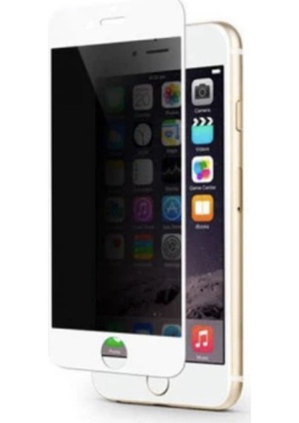 Iphone 8 Beyaz Privacy Kavisli Hayalet Gizlilik Filitreli Full Ekran Koruyucu
