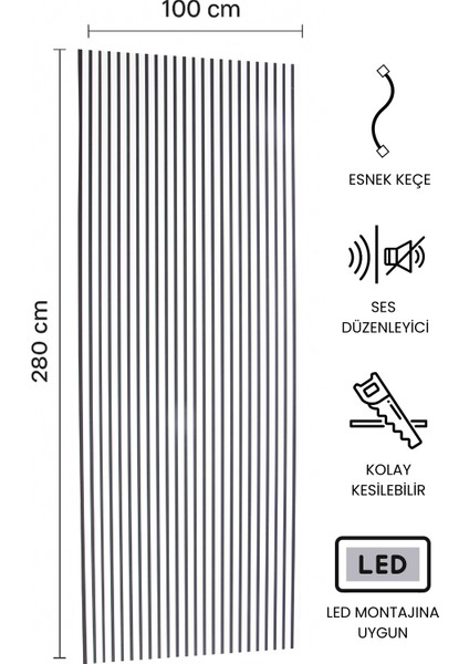 Akustik Duvar Paneli Beyaz 100X280 fiyatları