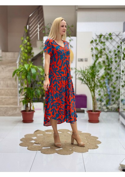 FD17083 Viskon Frida Elbise fiyatları