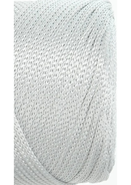 2 mm - 200 gr Polyester Açık Gri Makrome Ipi Polyester Makrome Ip Supla Ip ve Çanta Ipliği modelleri