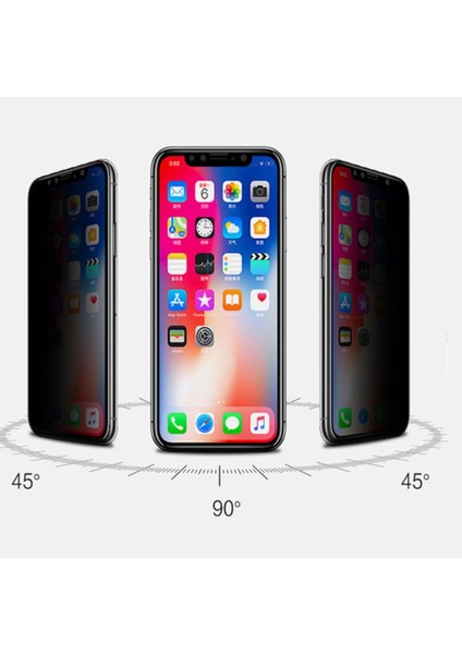 Iphone x Privacy Kavisli Gizlilik Filtreli Ekran Koruyucu