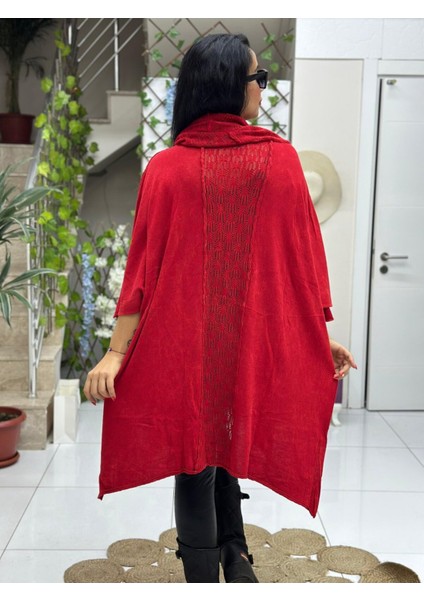 SC2520 Yikamali Triko Kazak Kırmızı modelleri