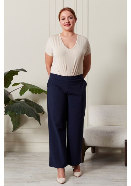 Lacivert Renk Sandy Kumaş Pantolon fiyatları