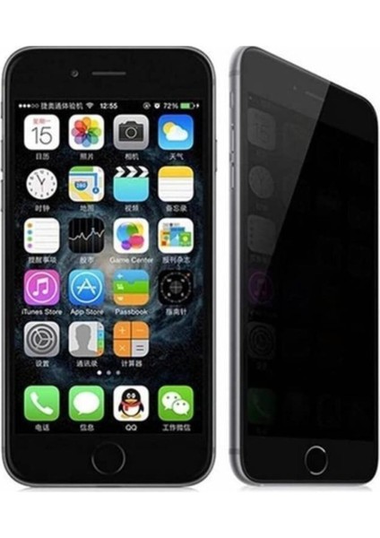 Iphone 8 Plus Hayalet Ekran Koruyucu Siyah