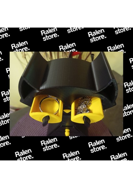 Kara Kedi Temalı Takı Dolabı 6 Hazneli | 22CM | Siyah-Sarı ( Yüksek Kalite 3D Baskı Pla ) modelleri