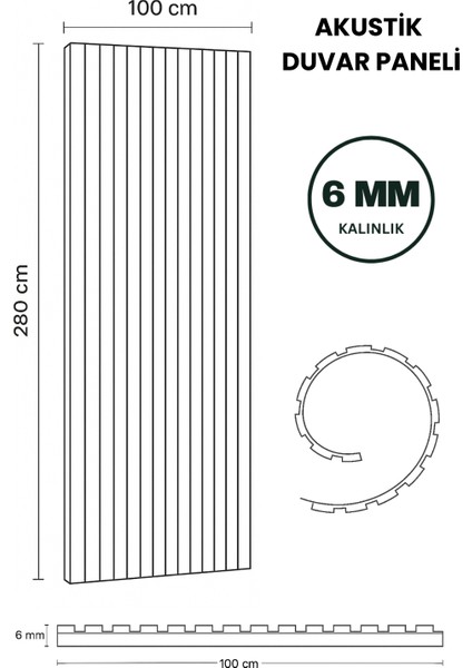 Akustik Duvar Paneli Teak 100X280 fırsatları