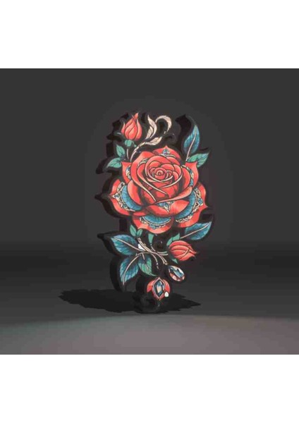 LED Işıklı Sanatsal Gül