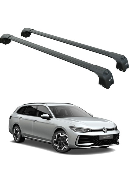 Volkswagen Passat Variant B9 (2023-2025) Portbagaj Taşıyıcı Ara Çubuk - Paw Pro 2 Siyah