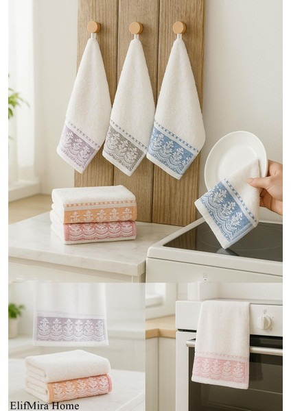 6'lı Mutfak Havlusu Seti 30X50 cm %100 Pamuklu Ege Esintisi