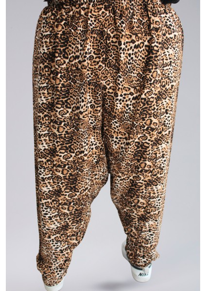 Viskon Kumaş Leopar Desenli Kadın Şalvar fırsatları