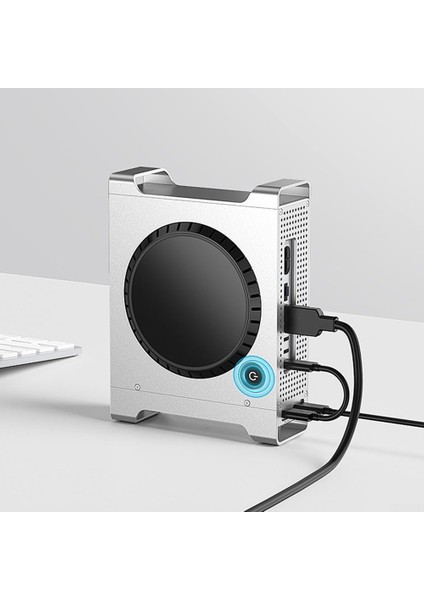 Mac Mini M4/m4 Pro 9 In 1 Type-C Nvme SSD Alüminyum Çevirici Stand Docking Station CDG-NSC201
