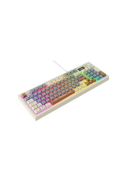 Kb-79 Silent Pro Gri Mavi-Gri-Kahve Sessiz Rgb Q Membrane Oyuncu Klavyesi