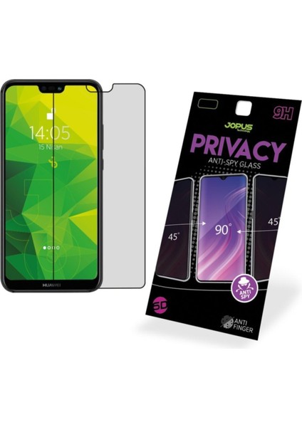 Huawei P20 Lite Hayalet Ekran Privacy Görünmez Gizli Tam Kaplayan Kırılmaz Cam