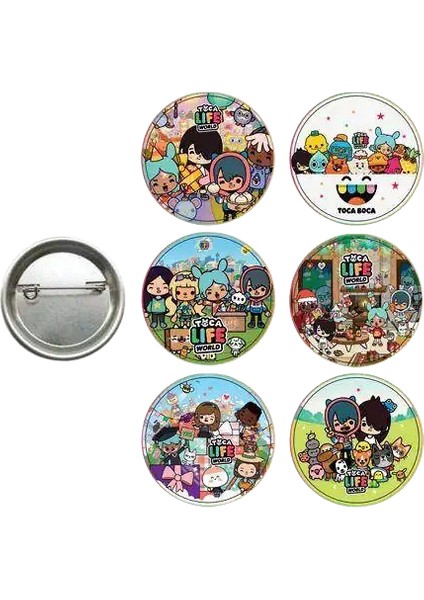 Lisanslı Yaka çanta rozeti TOCA BOCA 6LI indirimleri