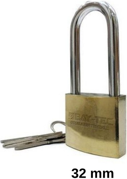 Asma Kilit Sarı 32 mm (3 Anahtarlı) | Dayanıklı Metal Gövde ve Güvenlik Mandalı