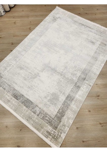 Bloom BM03 Krem Akrilik Üst Kalite Salon Halısı Avangard Modern Çerçeve Desen modelleri