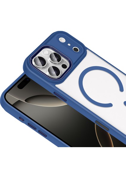 iPhone 17 Pro Max Kılıf Wireless Şarj Özellikli Mkst Krom M-Safe Silikon Kapak - Desert Gold fırsatları