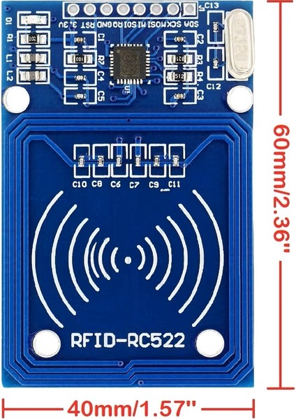 13.56 Mhz I2C RC522 Modül Seti Rfıd Kart ve Anahtarlık modelleri