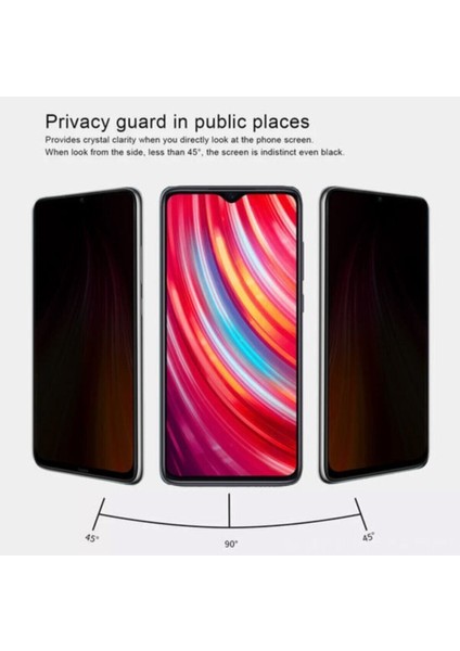 Redmi Note 8 Pro Gizlilik Filtreli Hayalet Karartmalı Tam Kaplayan Cam Ekran Koruyucu Siyah fiyatları