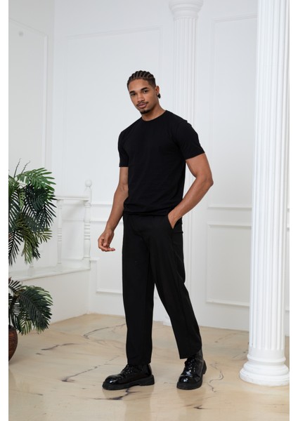 %100 Pamuk Bisiklet Yaka Basic T-Shirt