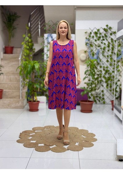 AL40110 Alaçatı Askılı Viskon Elbise