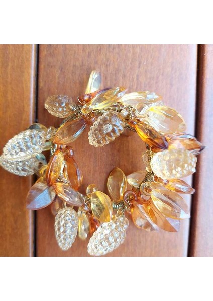 Altın Sarısı Boncuklu Halkalı Lüks Peçetelik Seti Kristal Görünümlü Sofra Aksesuarı fırsatları