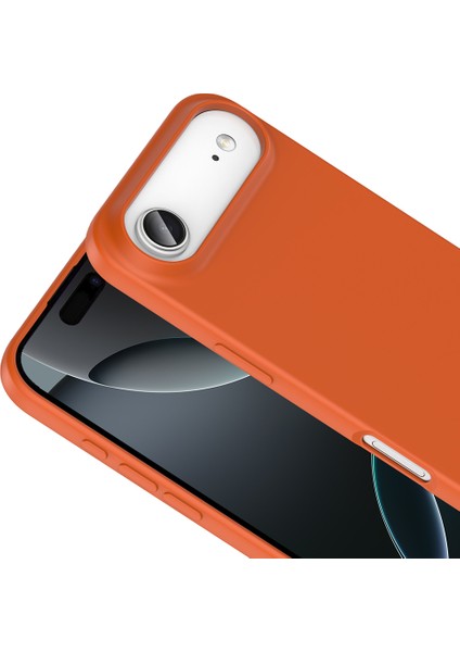 iPhone 17 Air Kılıf Mkst Mara Lansman Kapak - Turuncu