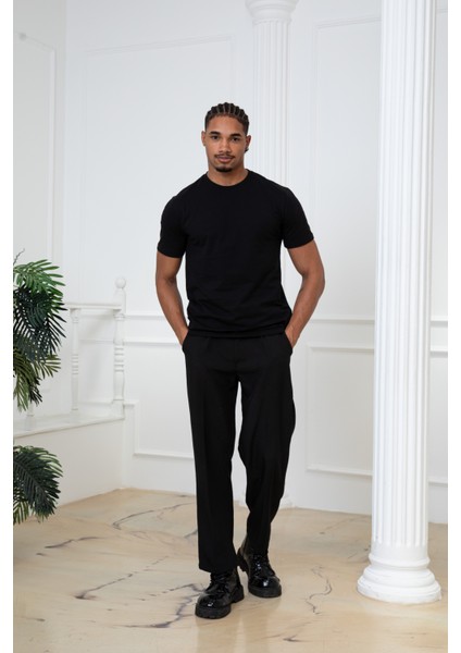 %100 Pamuk Bisiklet Yaka Basic T-Shirt modelleri