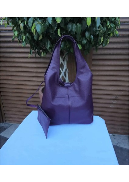 Randy Mor Hakiki Deri Omuz Çantası