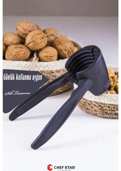 Lüks Siyah Döküm Ceviz&fındık Kıracağı - Ergonomik ve Dayanıklı Tasarım