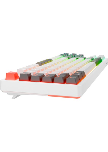 YORU TKL PRO Beyaz/Gri 2.4ghz+BT5.0+Type-C 5 Bağlantı OUTEMU Red Swich Q Kablosuz RGB Mekanik Oyuncu Klavyesi fırsatları