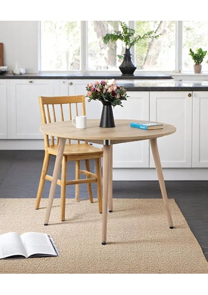 Mutfak Masası | Yuvarlak Mutfak Masası | 100CM Meşe