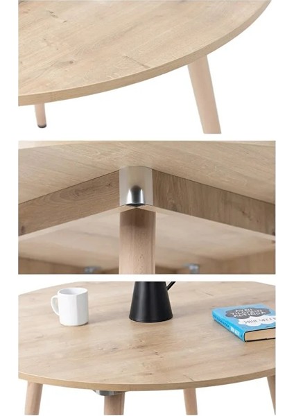 Mutfak Masası | Yuvarlak Mutfak Masası | 100CM Meşe indirimleri