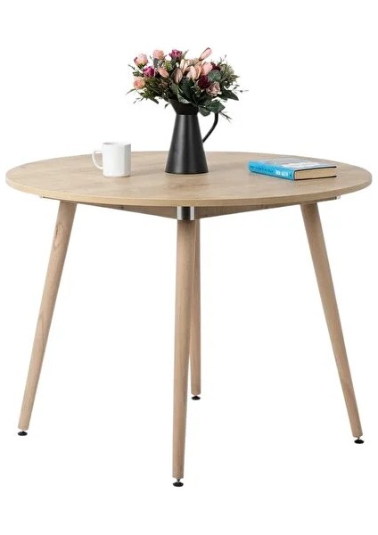 Mutfak Masası | Yuvarlak Mutfak Masası | 100CM Meşe