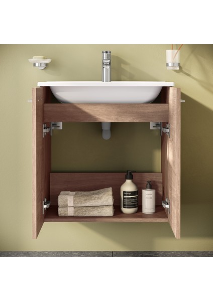 Ardea 69566 Banyo Dolabı Seti, Kapaklı, 60 Cm, Altın Meşe modelleri