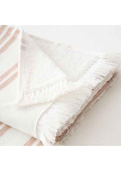 Erva 3'lü Havlu Seti Organik Pamuk Keten Melanj Terra