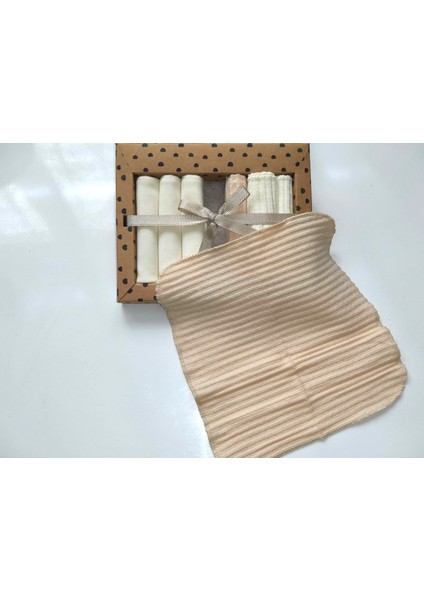 My Baby Kumsal Coton 7li Bebek Ağız Silme Mendili Yeni Sezon Yumuşak Renkler 2 Li Paket 1597