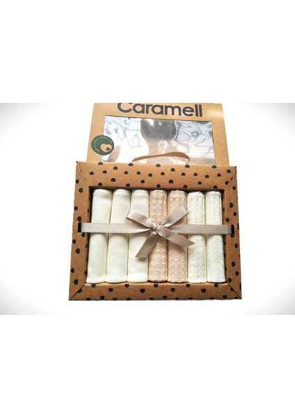 My Baby Kumsal Coton 7li Bebek Ağız Silme Mendili Yeni Sezon Yumuşak Renkler 1597 ekru