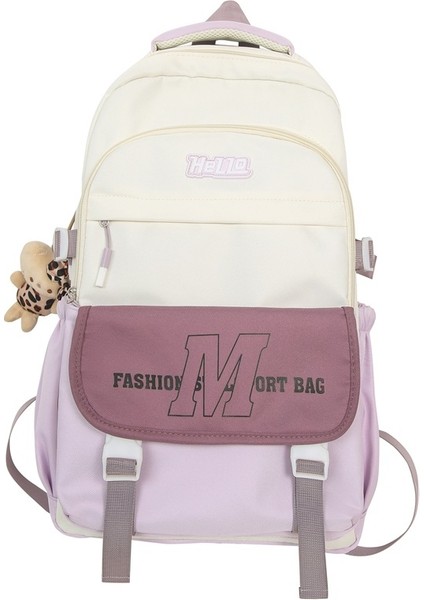 Yeni Japon Ins Rüzgar Taze Okul Çantası Tatlı Şeker Rengi Yay Sırt Çantası Genç Lise Öğrencileri Hafif Omuz Çantası (Yurt Dışından)