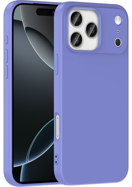 Apple iPhone 17 Pro ile Uyumlu Kapak Içi Kadife Lüx Lansman Silikon Kılıf - Lila fiyatları