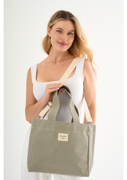 Matcha Büyük Boy Mumlu Kanvas Omuz ve El Çantası Lise ve Üniversite Okul Çantası (En: 32 Boy: 29) indirimleri