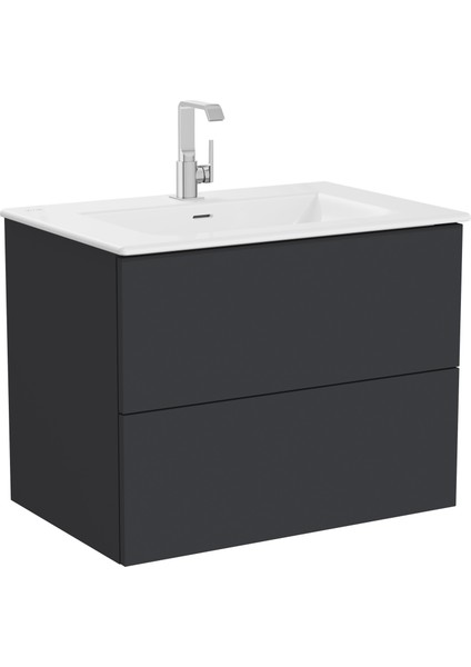 Metropole Pure 67226 Lavabo Dolabı, 2 Çekmeceli, Mat Grafit, 80 cm