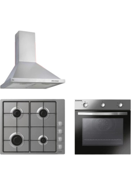 & Candy Nuvanti Ankastre Set (HCH6MXTK + CHW6LX + HON602X-TN)