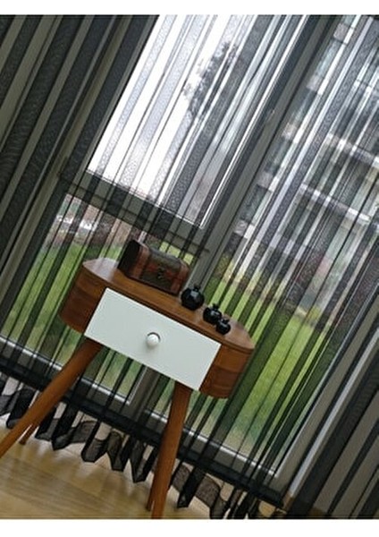 Siyah Düz Tül Perde 400 x 260 cm Modern Tasarım fırsatları