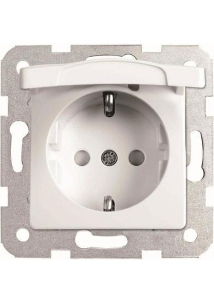 By Panasonic Rollina/linnera Çoçuk Korumalı Kapaklı Topraklı Priz Beyaz