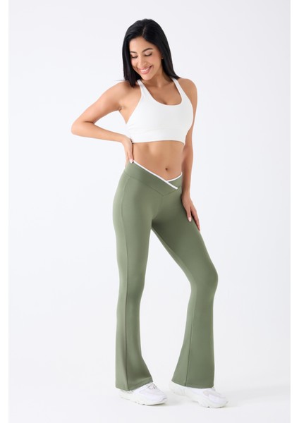 Imaj 489 Yeşil Renk Toparlayıcı ve Extra Esnek Etkili Normal Bel Tayt fiyatları