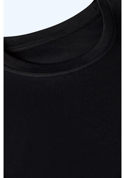 Erkek Çocuk Interlok Uzun Kollu T-Shirt Siyah Renk fırsatları