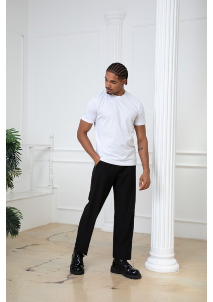 %100 Pamuk Bisiklet Yaka Basic T-Shirt