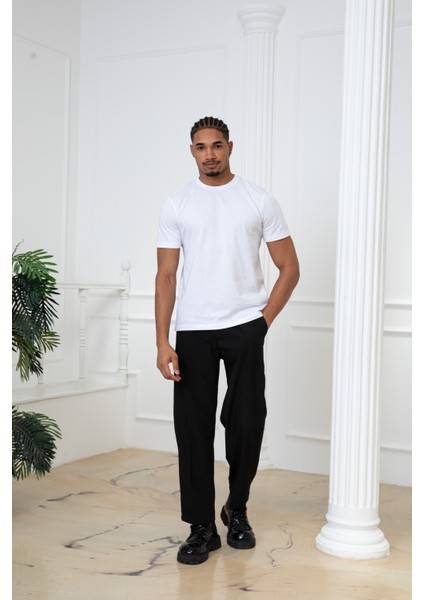 %100 Pamuk Bisiklet Yaka Basic T-Shirt modelleri