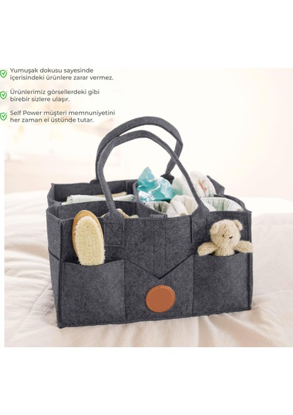 Tatlı Keçe Anne Bebek Bakım Çantası Yenidoğan Alt Açma Değiştirme Organizer Taşınabilir Düzenleyici fiyatları